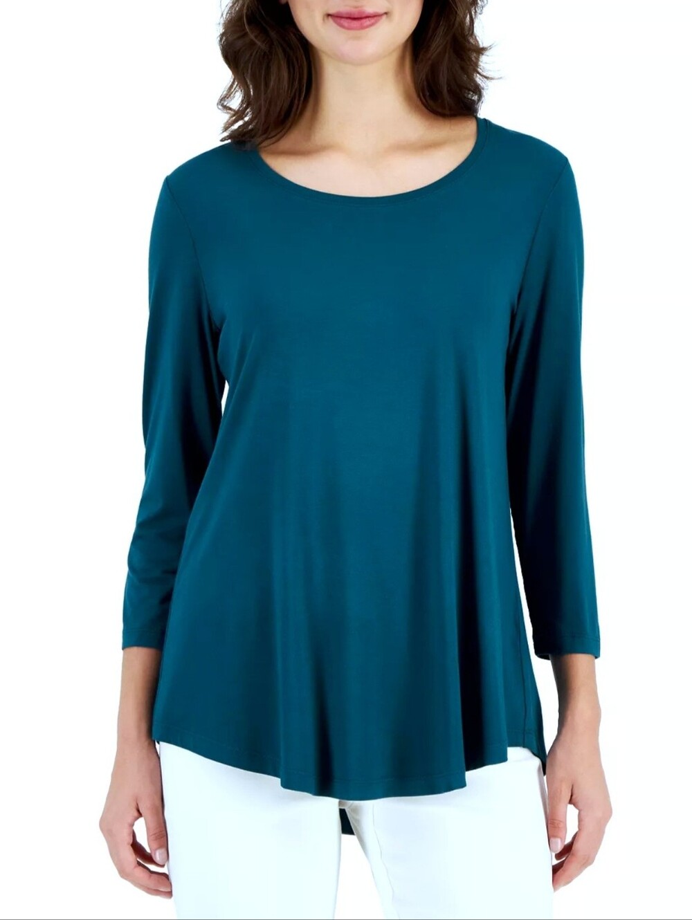 JM Collection Women's Relaxed Fit Swing-Style Top